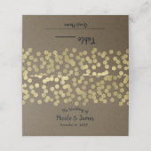 Carte De Placement Table de mariage Kraft rustique chic moderne écrit (Extérieur déplié)