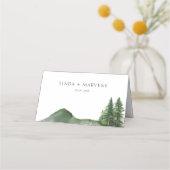 Carte De Placement Table de Mariage Rustic Mountain (Dos)
