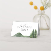 Carte De Placement Table de Mariage Rustic Mountain (Devant)