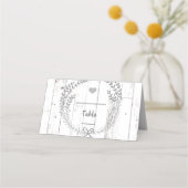 Carte De Placement Table de mariage rustique en bois blanc Siège Assi (Dos)