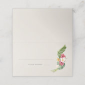 Carte De Placement Table de mariage sur la plage tropicale (Extérieur déplié)