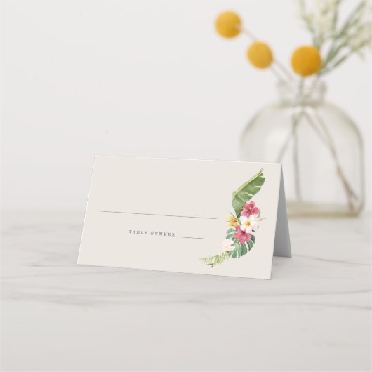 Carte De Placement Table de mariage sur la plage tropicale (Devant)