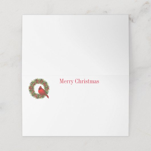 Carte De Placement Table de Noël (Extérieur déplié)