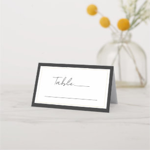 Carte De Placement Table de salle à manger moderne minimaliste noir b