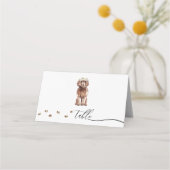 Carte De Placement Table de script de mariage de propriétaire de chie (Devant)