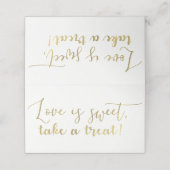 Carte De Placement Table de script Prendre un traitement Gold Love es (Extérieur déplié)