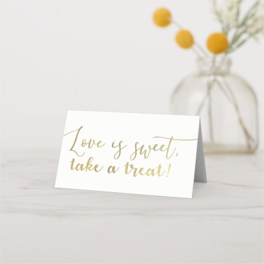Carte De Placement Table de script Prendre un traitement Gold Love es (Devant)