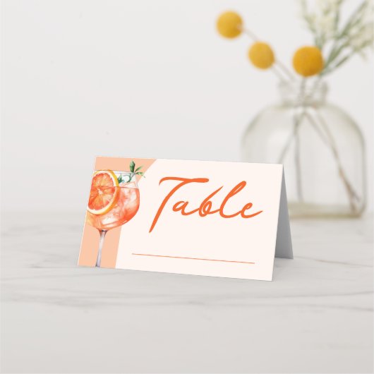 Carte De Placement Table de shower de mariage Aperol Spritz Soirée en (Devant)