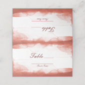 Carte De Placement Table d'eau en argile rouge rouille numéro de tabl (Extérieur déplié)