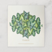 Carte De Placement Table des Mariages botaniques Feuille de la Jungle (Extérieur déplié)