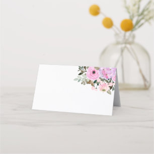 Carte De Placement Table d'hôtes Lilac and Pink Floral Bouquet