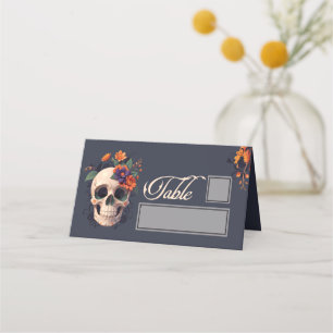 Carte De Placement Table et marque-place floral gothique élégant