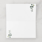 Carte De Placement Table mariage aquarelle verdure, roses crème (Intérieur déplié)