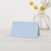 Carte De Placement Table Mariage chic Dusty bleu et blanc (Dos)