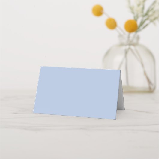 Carte De Placement Table Mariage chic Dusty bleu et blanc (Dos)