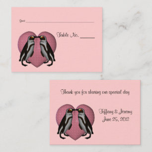 Carte De Placement Table Mariage de pingouins baisants