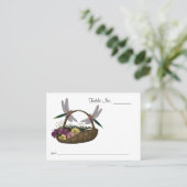 Carte De Placement Table Mariage des fleurs de libellules (Debout devant)