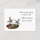 Carte De Placement Table Mariage des fleurs de libellules (Dos)