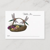 Carte De Placement Table Mariage des fleurs de libellules (Devant)