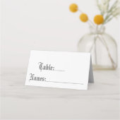 Carte De Placement Table Mariage gothique (Devant)
