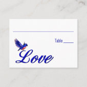 Carte De Placement Table Mariage Love Bluebird (Devant)