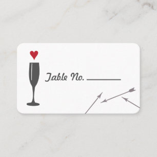 Carte De Placement Table Mariage moderne Valentine