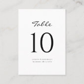 Carte De Placement table mariage simple moderne (Dos)