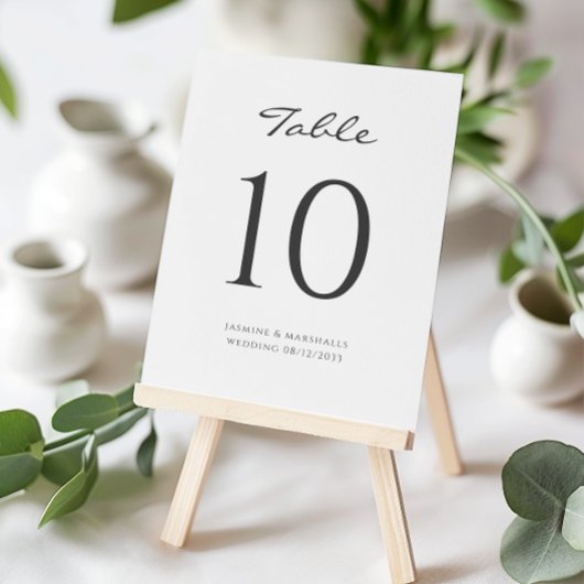 Carte De Placement table mariage simple moderne
