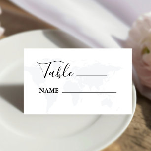 Carte De Placement Table mariage thème voyage de destination
