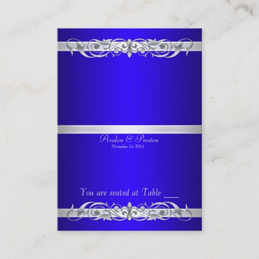 Carte De Placement Table pliante bleue Grand-Duchesse (Devant)