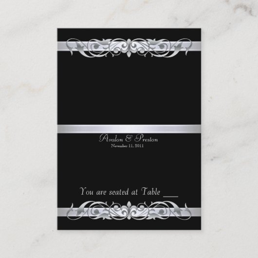 Carte De Placement Table pliante noire Grand-Duchesse (Devant)
