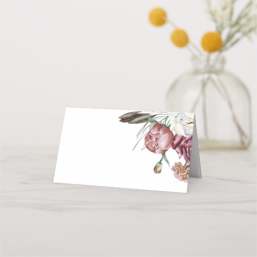 Carte De Placement Tableau Boho Botanique Floral Mariage (Dos)