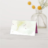 Carte De Placement Tableau d'aquarelle Mariage fleur sauvage Fuchsia  (Dos)