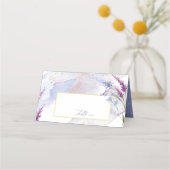 Carte De Placement Tableau d'aquarelle Mariage fleur sauvage Peri ID9 (Devant)