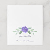 Carte De Placement Tableau de feuillage bleu violet Floral (Extérieur déplié)