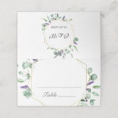 Carte De Placement Tableau de Mariage géométrique Eucalyptus moderne (Extérieur déplié)