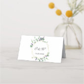 Carte De Placement Tableau de Mariage géométrique Eucalyptus moderne (Dos)