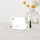 Carte De Placement Tableau de Mariage géométrique Eucalyptus moderne (Devant)