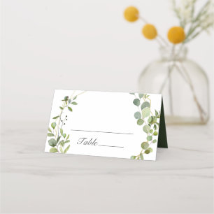 Carte De Placement Tableau de Mariage géométrique Eucalyptus moderne