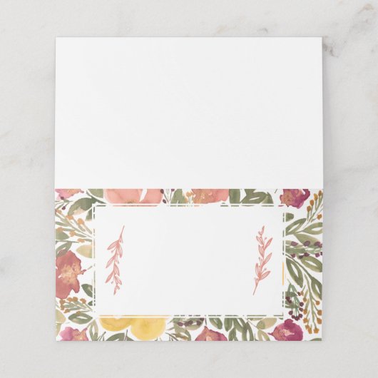 Carte De Placement Tableau en fleurs botaniques (Extérieur déplié)
