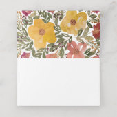 Carte De Placement Tableau en fleurs botaniques (Intérieur déplié)
