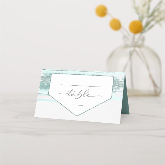 Carte De Placement Tableau Mariage Abstrait des traits de peinture ID (Devant)