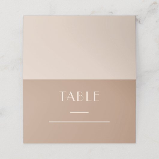 Carte De Placement Tableau Mariage des tons de la Terre monochromatiq (Extérieur déplié)