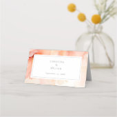 Carte De Placement Tableau Mariage floral de la Pêche à l'aquarelle m (Dos)