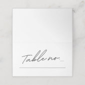 Carte De Placement Tableau Mariage noir et blanc tout simplement élég (Extérieur déplié)