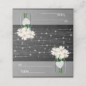 Carte De Placement Tableau noir avec marguerites dans un bocal Mason (Extérieur déplié)