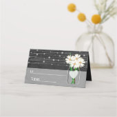 Carte De Placement Tableau noir avec marguerites dans un bocal Mason (Dos)