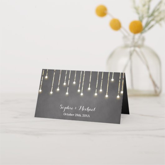 Carte De Placement Tableau noir blanc Mariage (Dos)