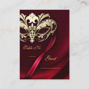 Carte De Placement Tableau orné de bijoux rouge PlaceCard de