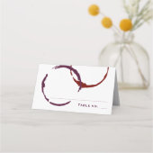 Carte De Placement Tache de vin rouge foncé rustique pour mariage (Devant)